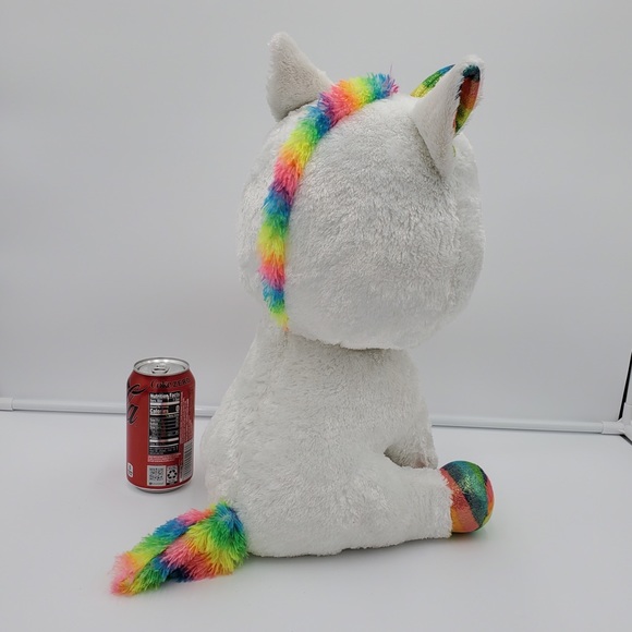 TY Beanie Boos Pixy White Rainbow Unicorn X-large - Picture 2 of 3